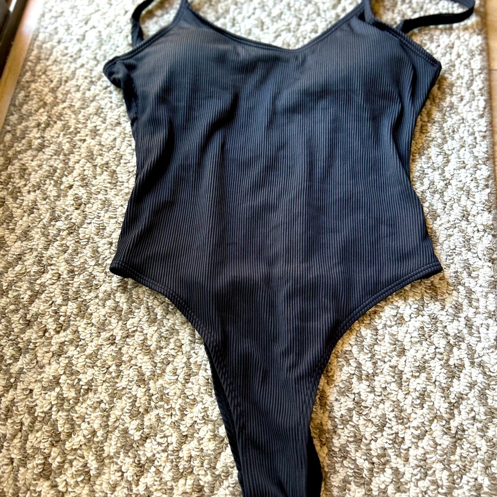 Women’s black one piece.